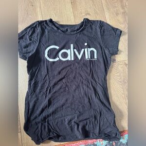 Calvin Klein Black Tee with White Logo